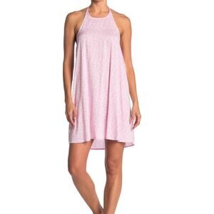 Abound Pink Daisy Sakura Floral Halter Tie Neck Backless Sleeveless Summer Dress